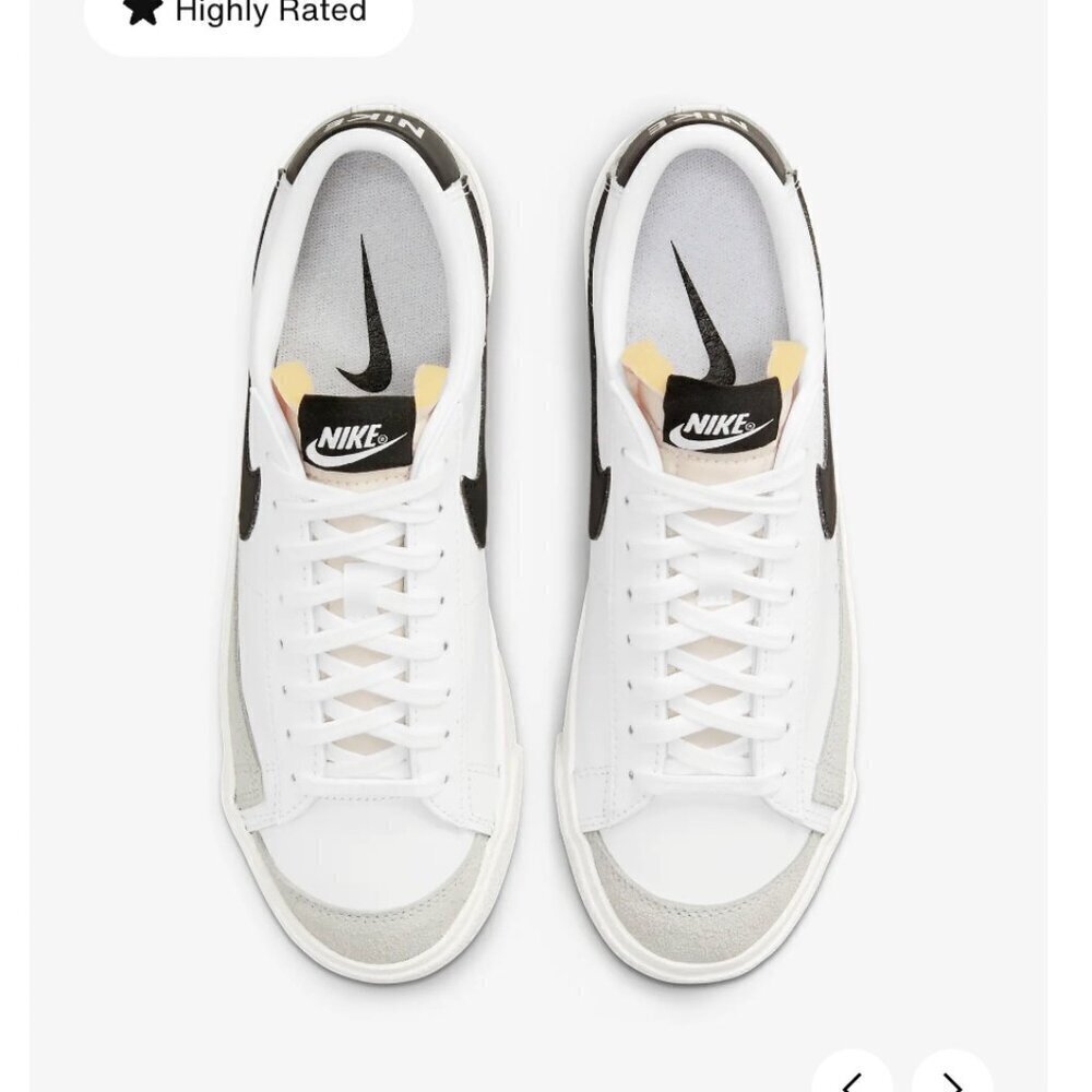 GENTLY USED Nike Blazer Low '77 Women's Shoes | Size 8.5 | Color White - Picture 2 of 8